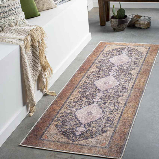 Olterterp Traditional Washable Rug, Clay