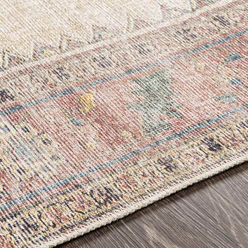 Lagedijk Traditional Washable Rug, Khaki