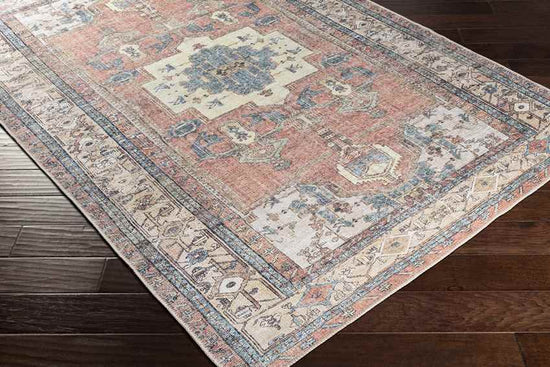 Leekerweg Traditional Washable Rug, Charcoal