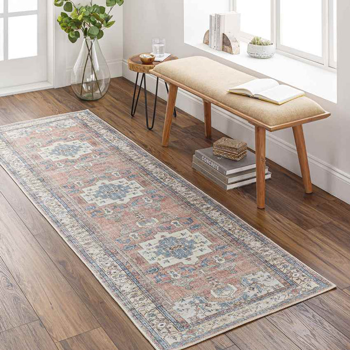 Leekerweg Traditional Washable Rug, Charcoal