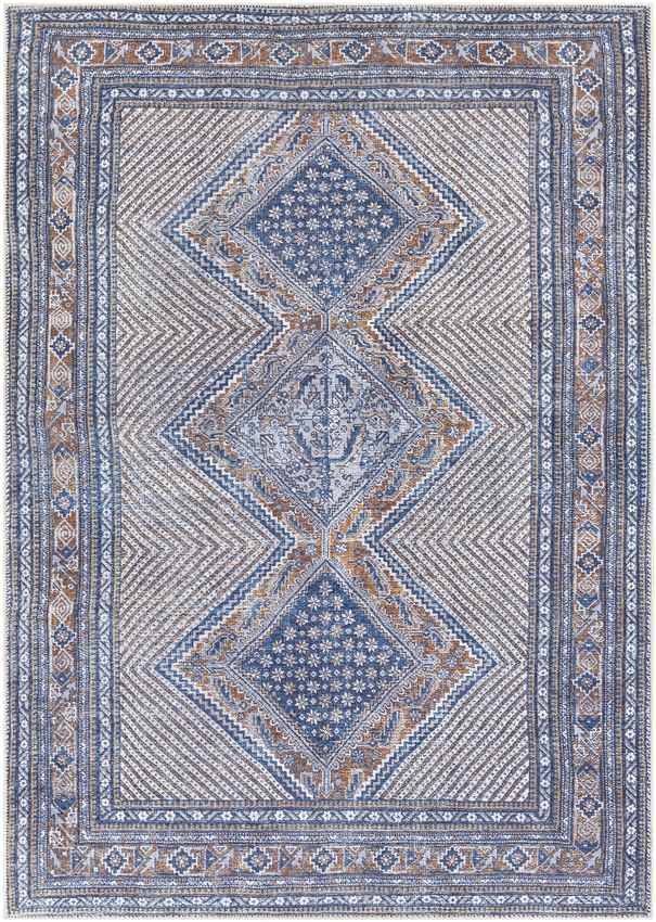 Limmen Traditional Washable Rug, Navy