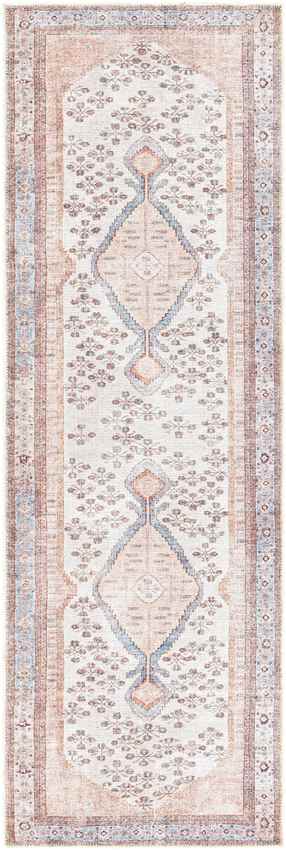 Midwoud Traditional Washable Rug, Blush