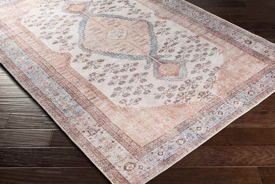 Midwoud Traditional Washable Rug, Blush