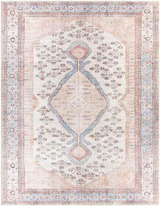 Midwoud Traditional Washable Rug, Blush