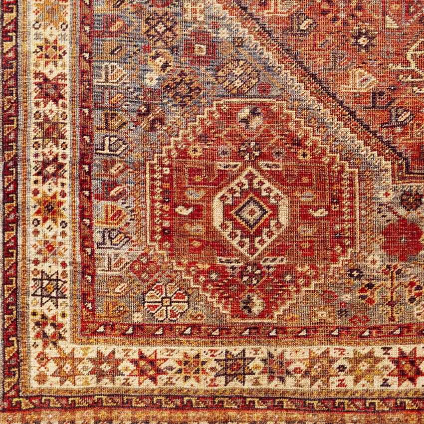 West Brooklyn Traditional Washable Rug, Burnt Orange