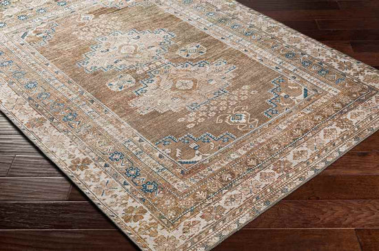 McCordsville Traditional Washable Rug, Brown