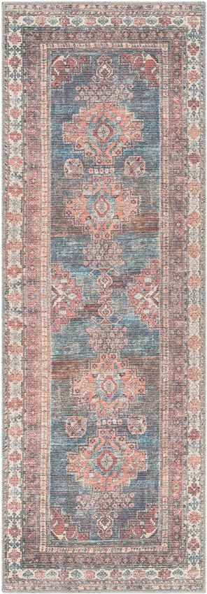 McCordsville Traditional Washable Rug, Coral