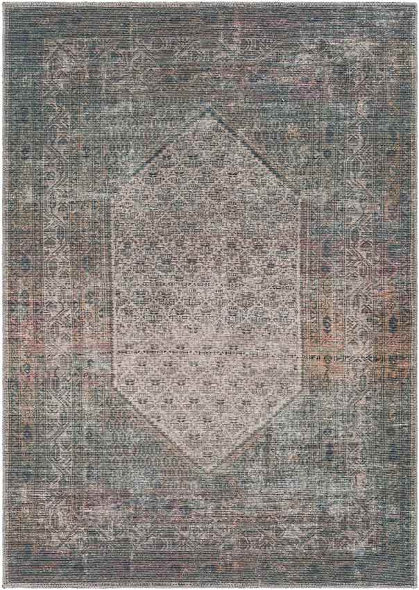 Hayri Traditional Washable Rug, Burnt Orange