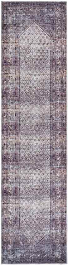 Hayri Traditional Washable Rug, Plum