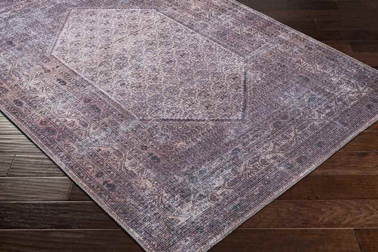 Hayri Traditional Washable Rug, Plum