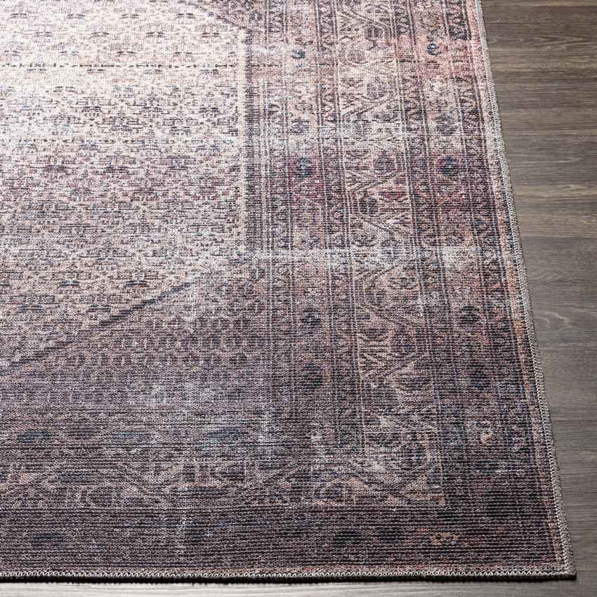 Hayri Traditional Washable Rug, Plum