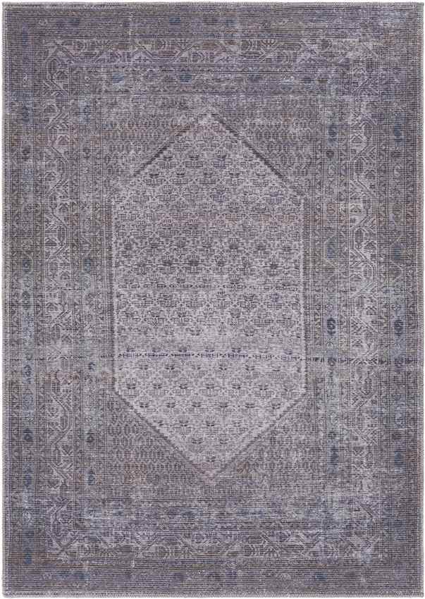 Hayri Traditional Washable Rug, Medium Gray