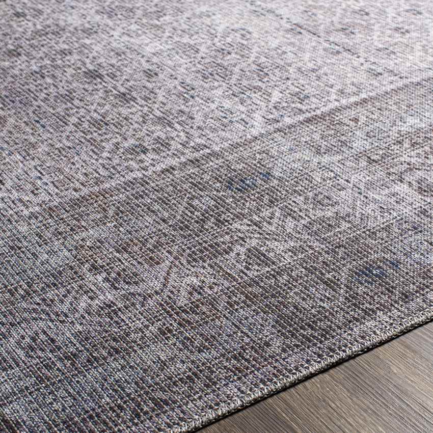 Hayri Traditional Washable Rug, Medium Gray