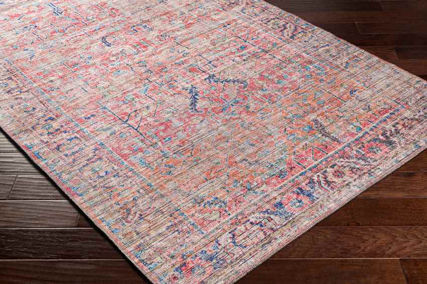 Medaryville Traditional Washable Rug, Blush