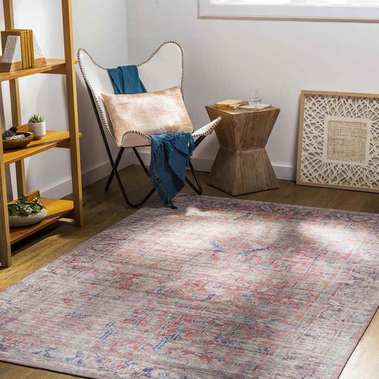 Medaryville Traditional Washable Rug, Blush