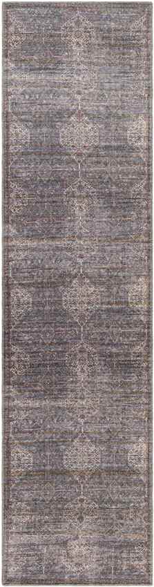 St John Traditional Washable Rug, Brown