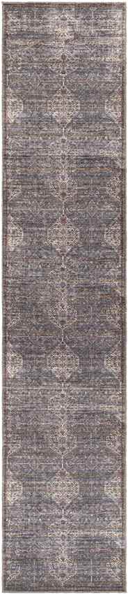 St John Traditional Washable Rug, Brown