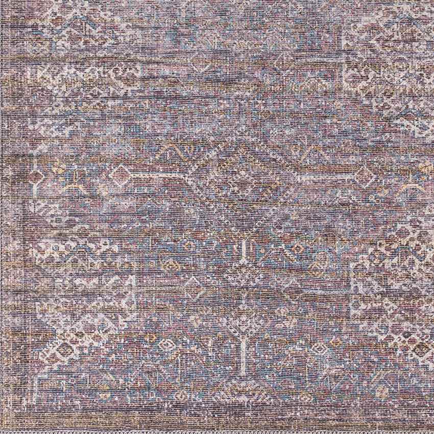 St John Traditional Washable Rug, Brown