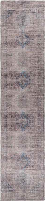 Michiana Shores Traditional Washable Rug, Pale Blue