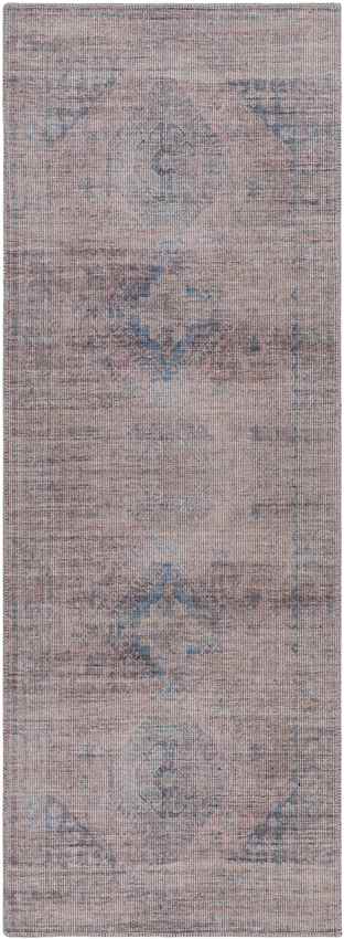 Michiana Shores Traditional Washable Rug, Pale Blue