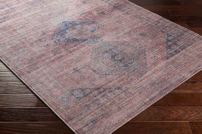 Michiana Shores Traditional Washable Rug, Pale Blue