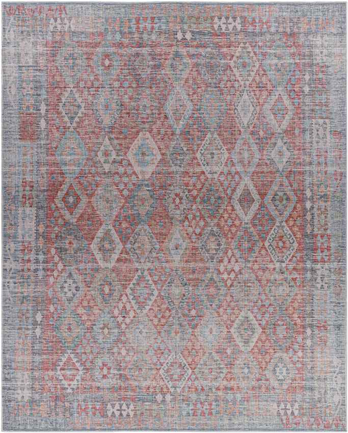 Michigantown Traditional Washable Rug, Burnt Orange