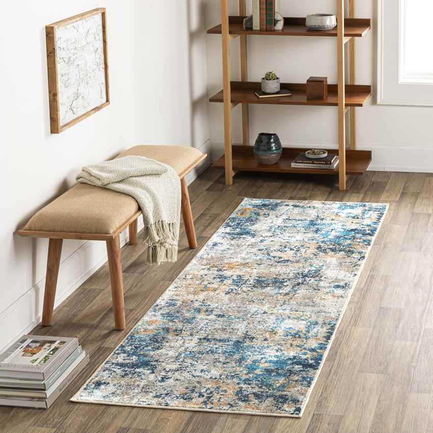 Ulen Modern Washable Rug, Teal