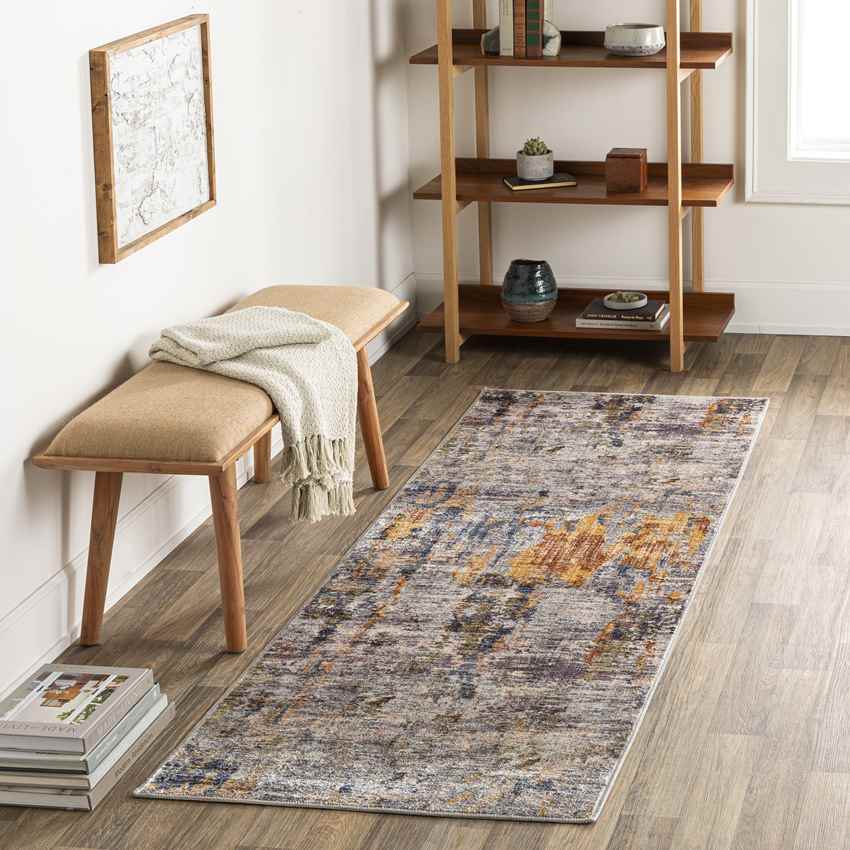 Van Buren Modern Washable Rug, Charcoal