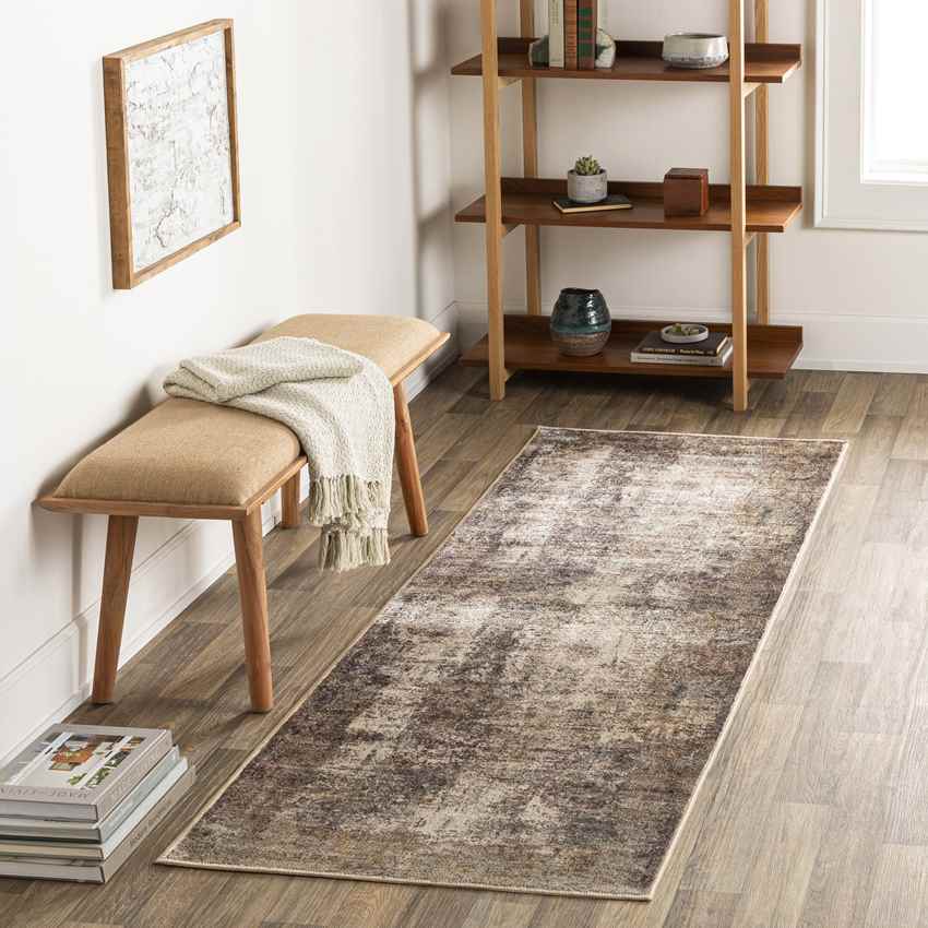 Walkerton Modern Washable Rug, Mocha