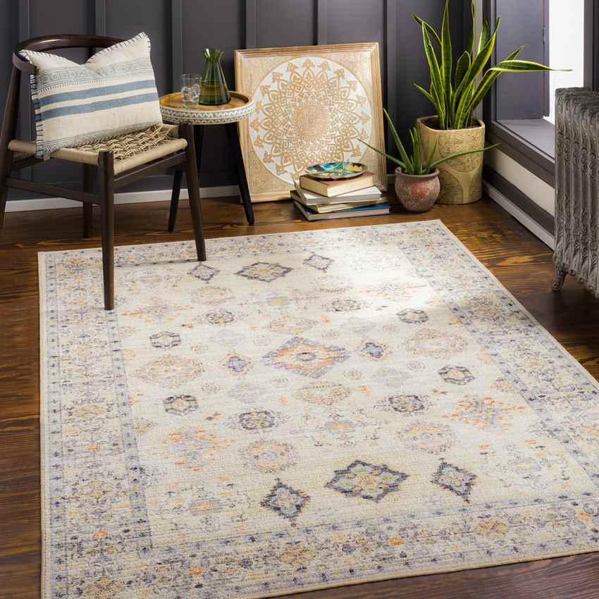 Park Forest Traditional Washable Rug, Beige