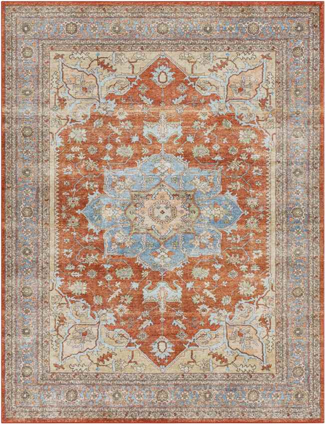 Park Ridge Traditional Washable Rug, Burnt Orange