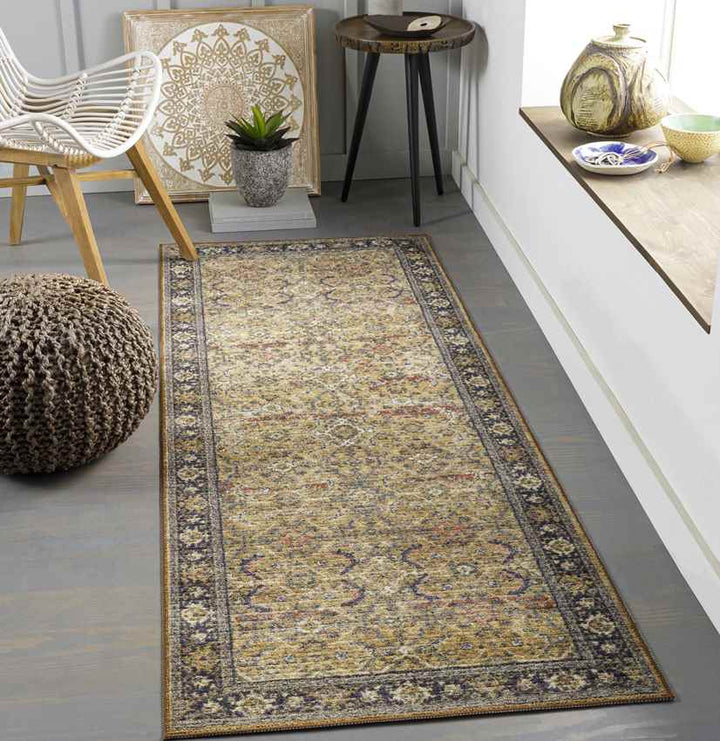 Paw Paw Traditional Washable Rug, Tan