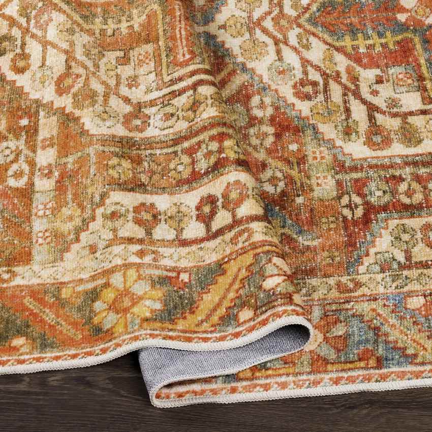 St David Global Washable Rug, Burnt Orange