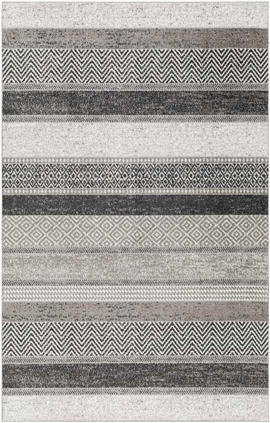 Sandborn Modern Washable Rug, Medium Gray