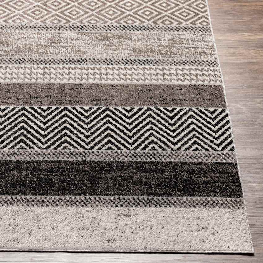 Sandborn Modern Washable Rug, Medium Gray