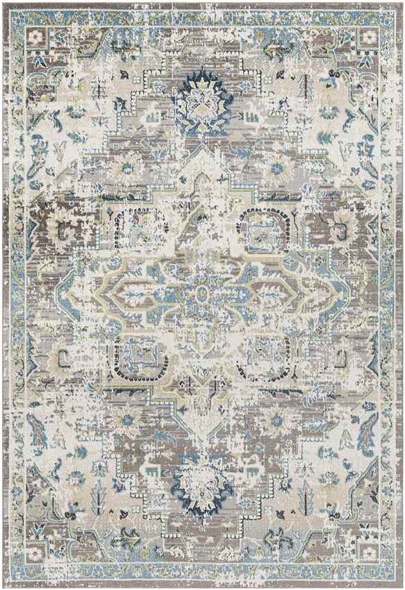 Santa Claus Traditional Washable Rug, Taupe