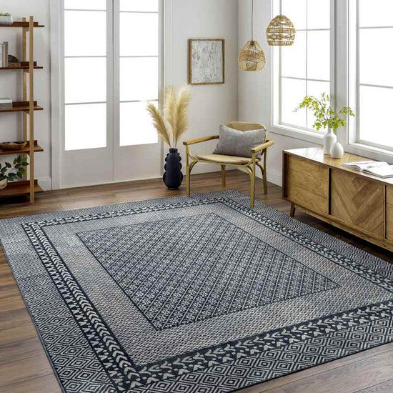 Schererville Traditional Washable Rug, Ink