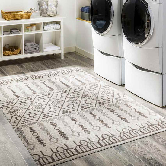 Sharpsville Cottage Washable Rug, Beige