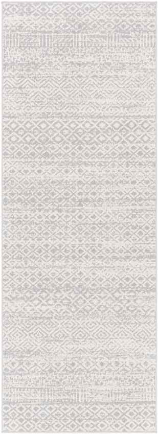 Waynetown Global Washable Rug, Light Gray