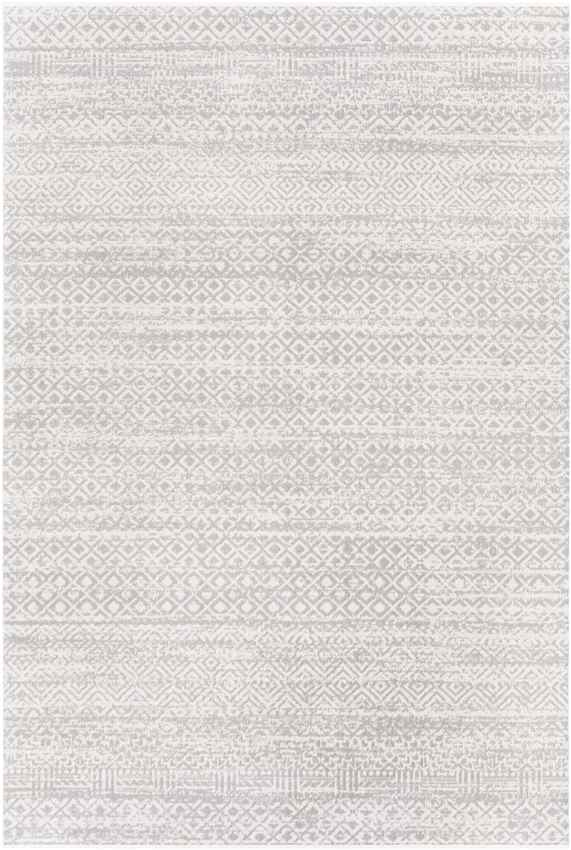 Waynetown Global Washable Rug, Light Gray