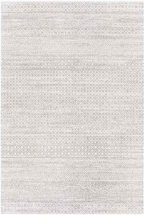 Waynetown Global Washable Rug, Light Gray