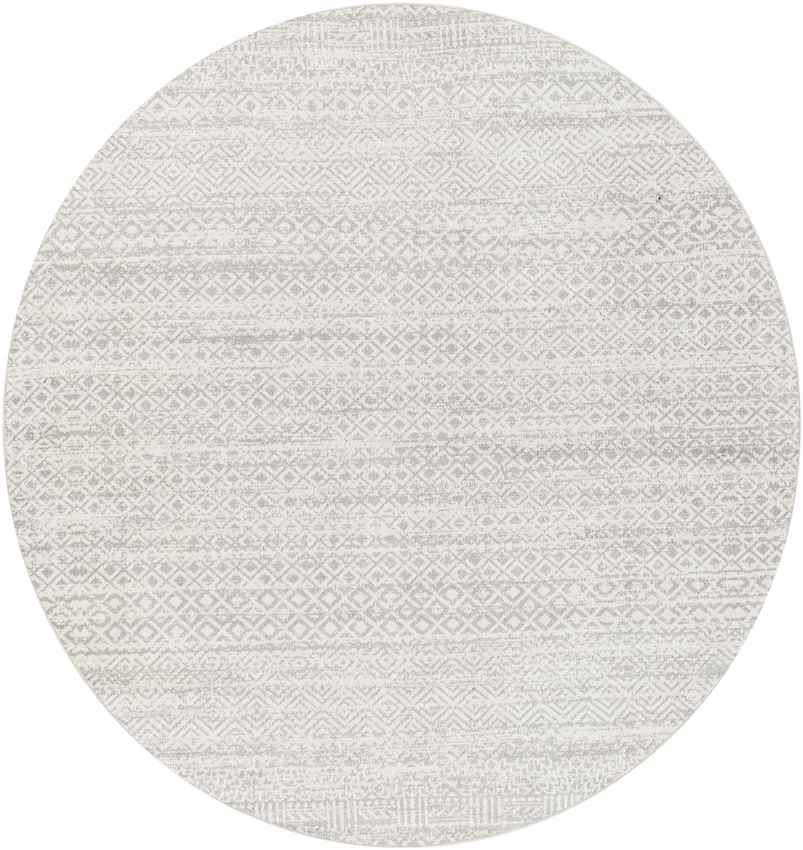 Waynetown Global Washable Rug, Light Gray