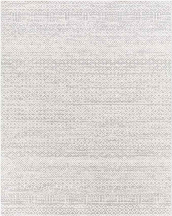 Waynetown Global Washable Rug, Light Gray