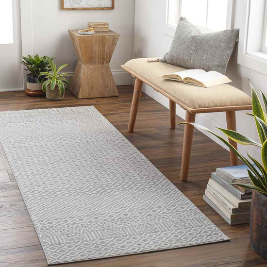 Waynetown Global Washable Rug, Gray