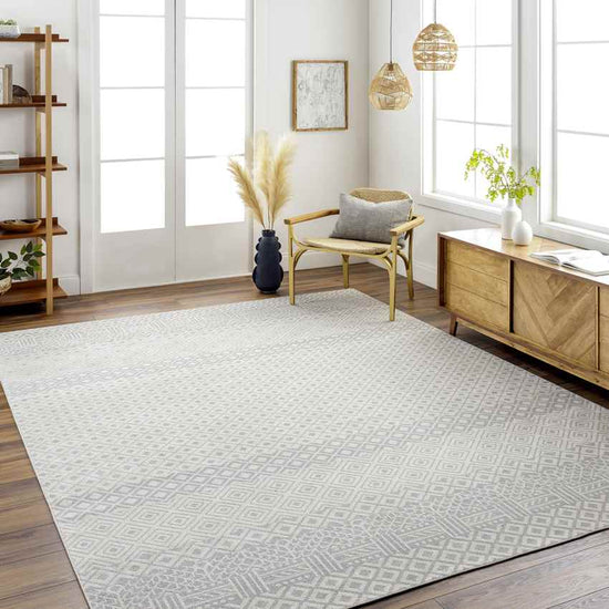 Waynetown Global Washable Rug, Gray