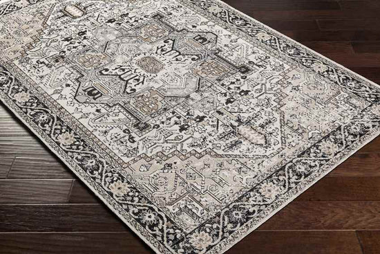 West Baden Traditional Washable Rug, Beige