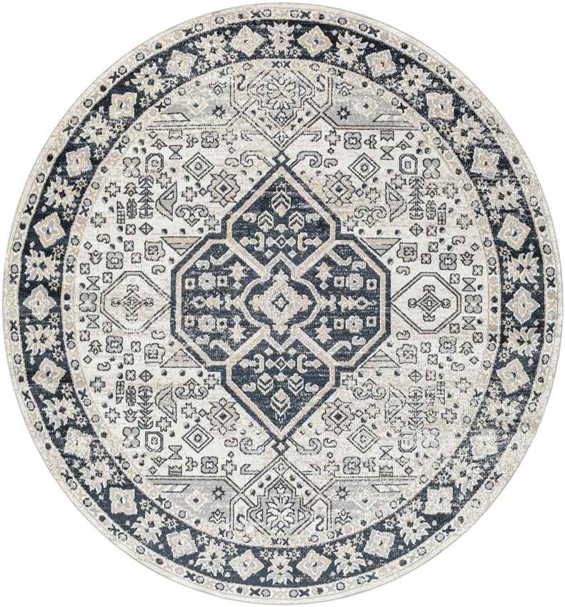 West College Traditional Washable Rug, Light Gray