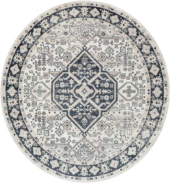 West College Traditional Washable Rug, Light Gray