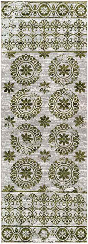 William Traditional Washable Rug, Sage