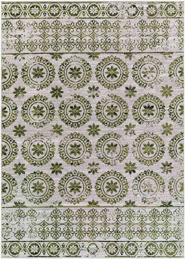 William Traditional Washable Rug, Sage